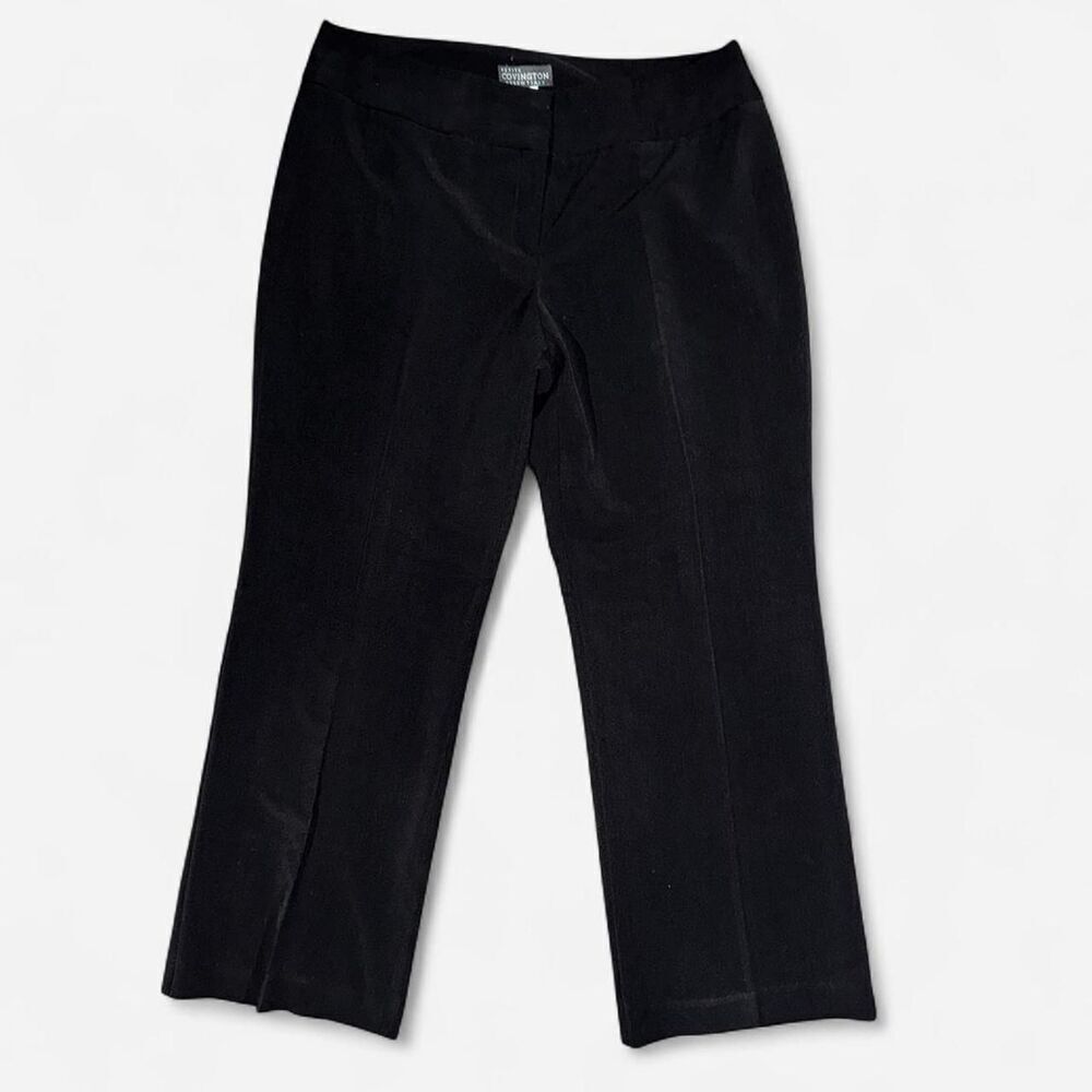 Covington Black High-Waisted Straight-Leg Tailored Trousers (14 PETITE)